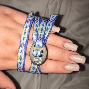 Blue Aztec Design Chaco Wrap Bracelet